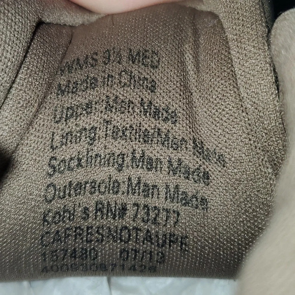 CANDIES Womens BOOTS Booties SIZE 9.5 M Brown Leather Suede Wedge Ankle - Picture 7 of 11